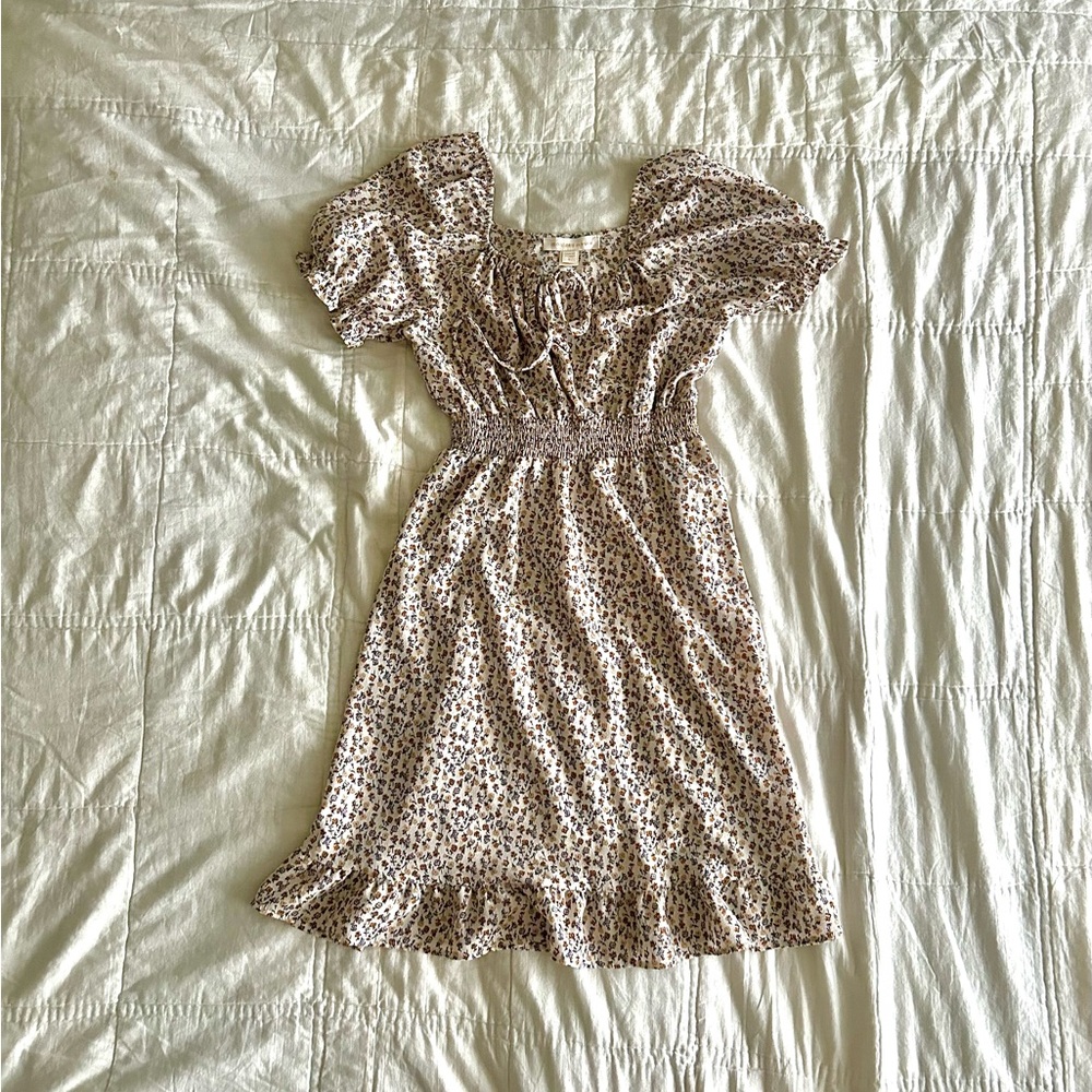 blue and yellow floral dress from monteau 🧚‍♀️